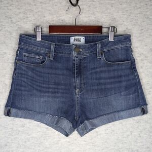 PAIGE Jimmy Jimmy Medium Washed Jean Shorts Sz 28